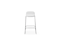 Normann Copenhagen - Just Barstool 75 cm w. back Full Upholstery Chrome