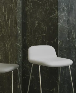 Normann Copenhagen - Just Barstool 75 cm w. back Full Upholstery Chrome