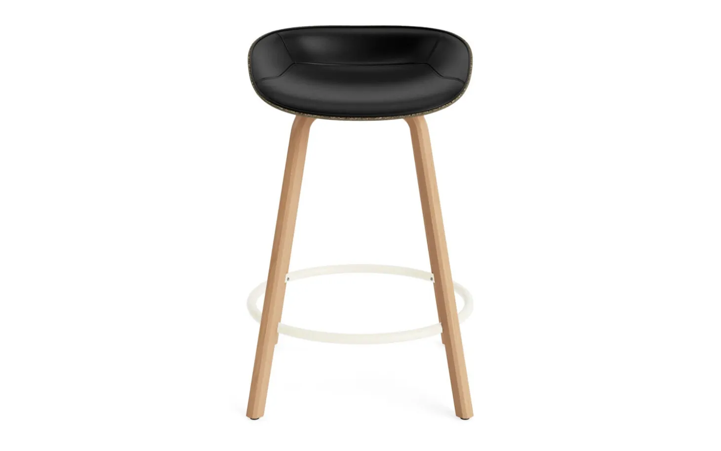 Normann Copenhagen - Mat Barstool 65 cm Front Upholstery Seaweed Beech/Cream - Ultra 41599