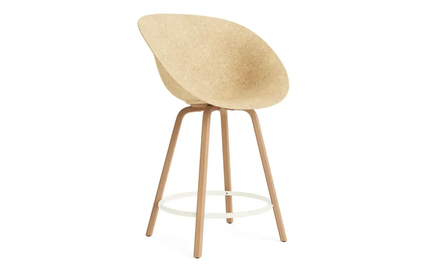 Normann Copenhagen - Mat Bar Armchair 65 cm Beech/Cream - Hemp
