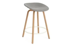 Normann Copenhagen - Mat Barstool 65 cm Full Upholstery Beech/Cream - Remix 133