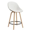 Normann Copenhagen - Mat Bar Chair 65 cm Front Upholstery Seaweed Beech/Black - Hallingdal 110