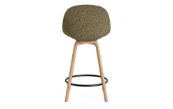 Normann Copenhagen - Mat Bar Chair 65 cm Front Upholstery Seaweed Beech/Black - Hallingdal 110