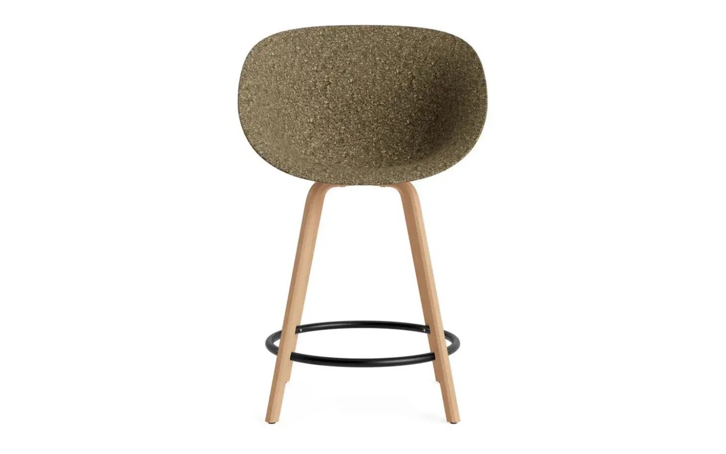 Normann Copenhagen - Mat Bar Armchair 65 cm Beech/Black - Seaweed
