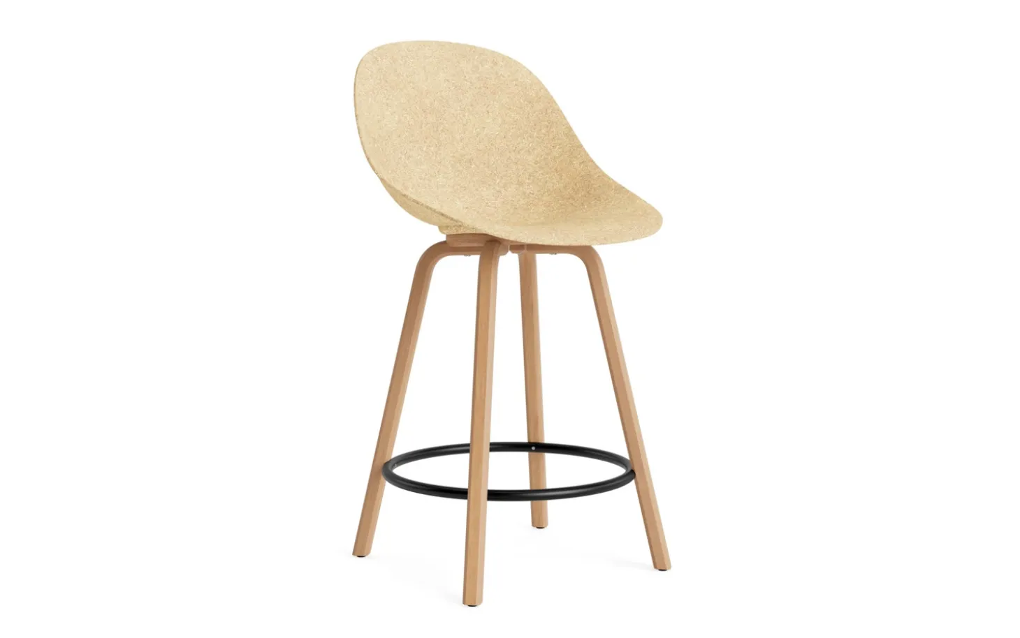 Normann Copenhagen - Mat Bar Chair 65 cm Beech/Black - Hemp