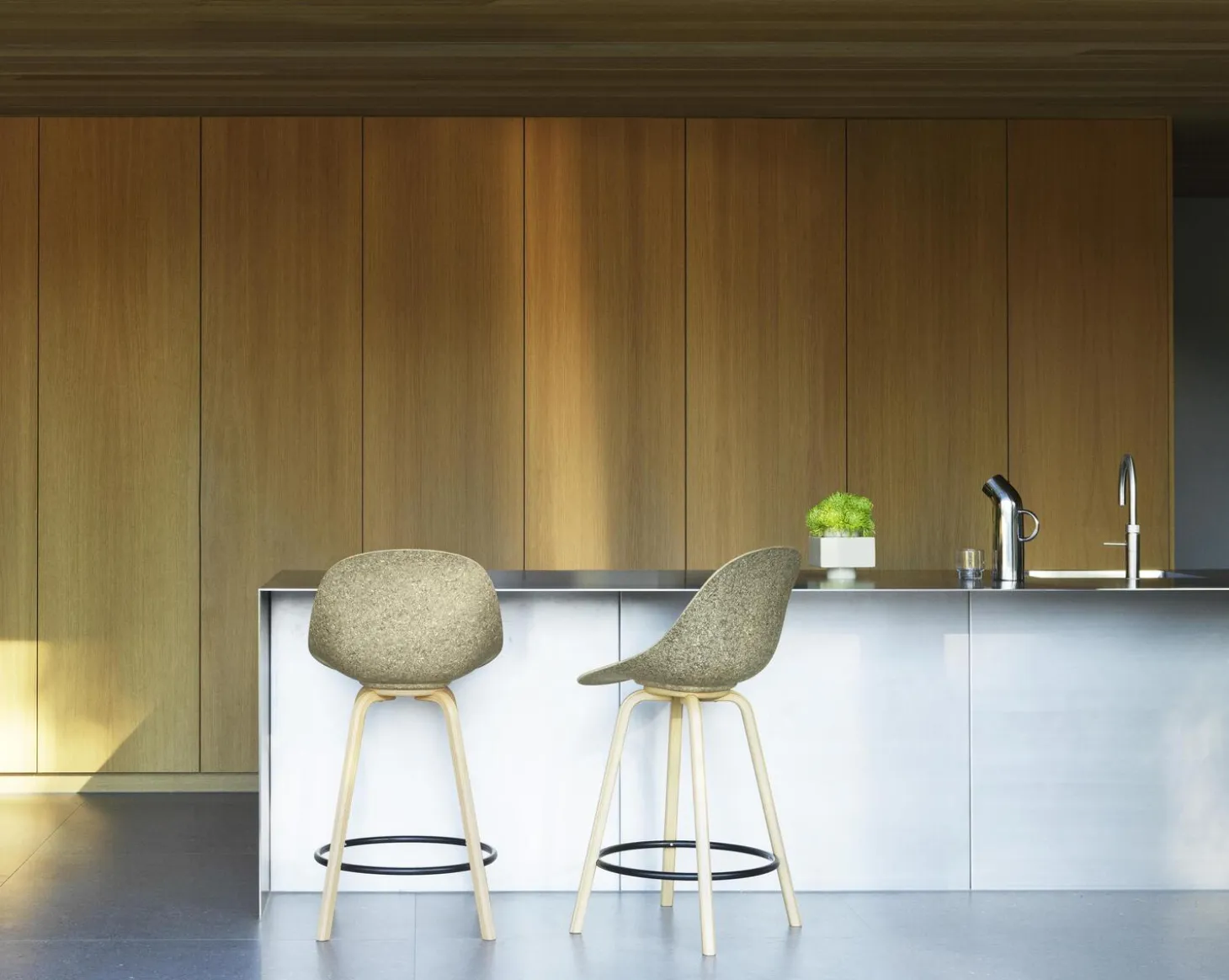 Normann Copenhagen - Mat Bar Chair 65 cm Beech/Black - Hemp