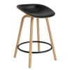 Normann Copenhagen - Mat Barstool 65 cm Front Upholstery Hemp Beech/Black - Ultra 41599