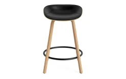 Normann Copenhagen - Mat Barstool 65 cm Front Upholstery Hemp Beech/Black - Ultra 41599