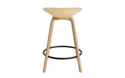 Normann Copenhagen - Mat Barstool 65 cm Front Upholstery Hemp Beech/Black - Ultra 41599