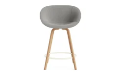 Normann Copenhagen - Mat Bar Armchair 65 cm Full Upholstery Beech/Cream - Remix 133