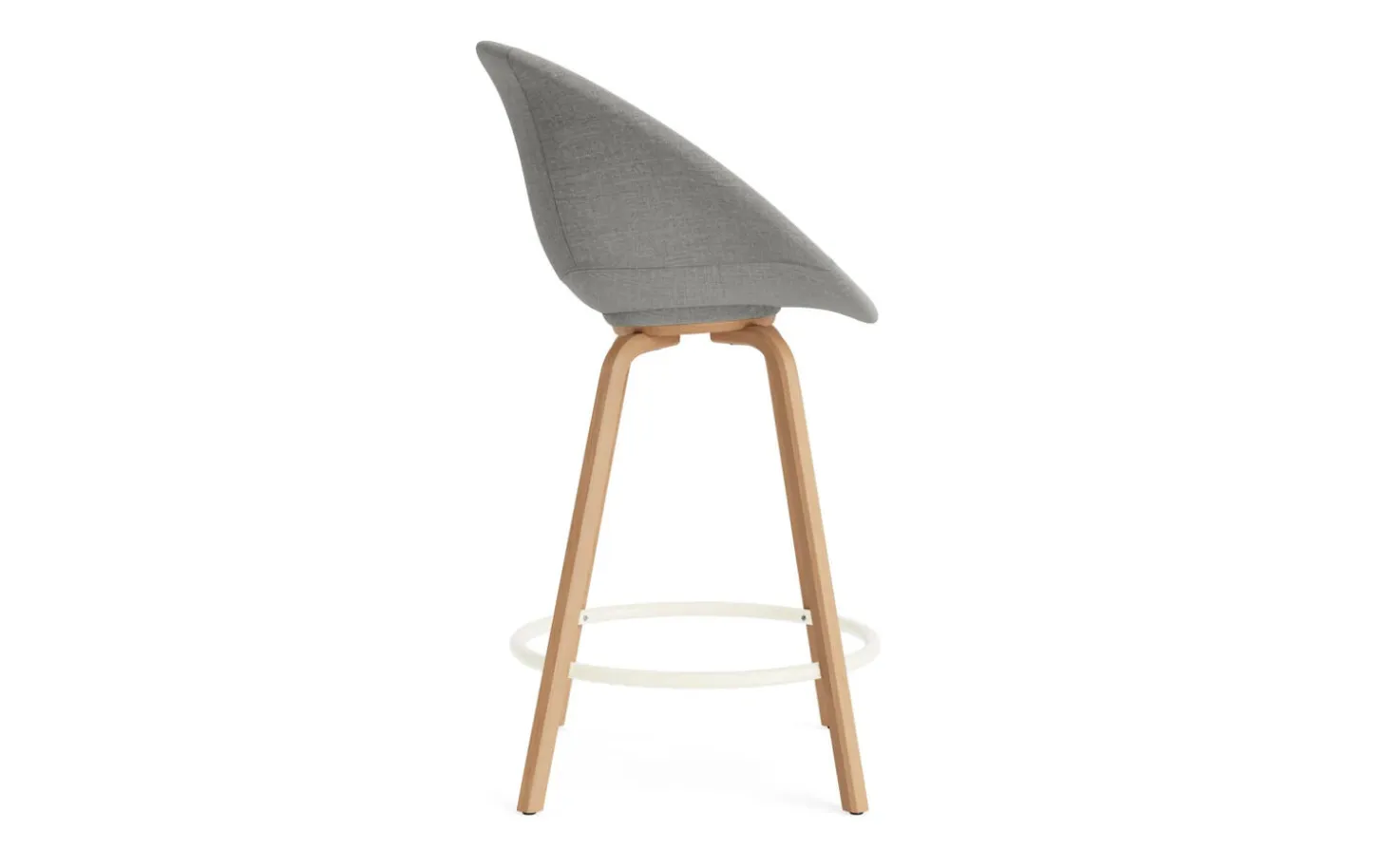 Normann Copenhagen - Mat Bar Armchair 65 cm Full Upholstery Beech/Cream - Remix 133