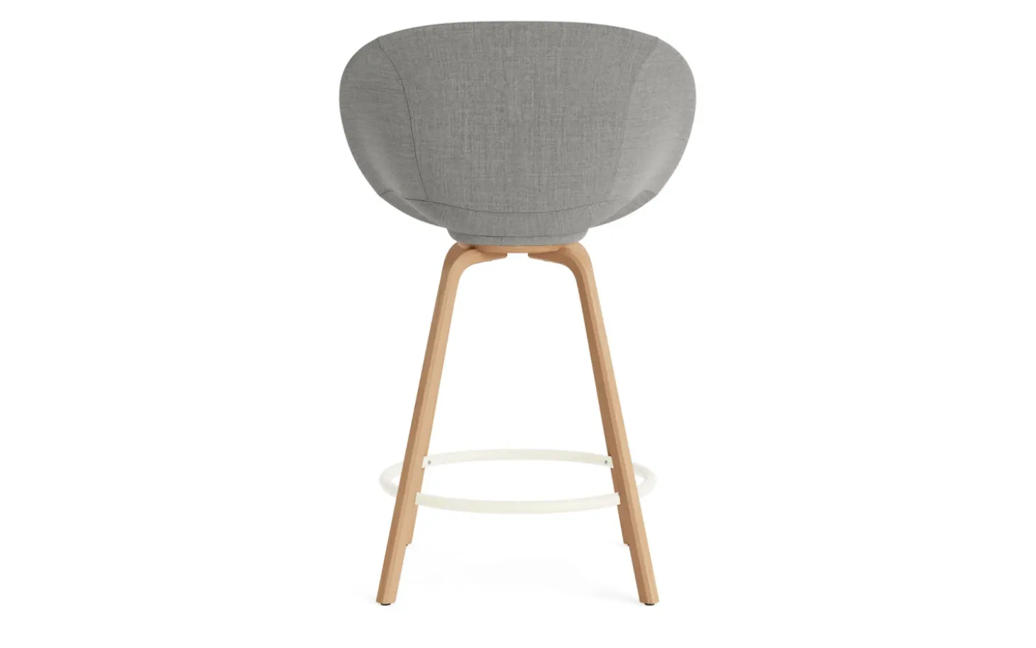 Normann Copenhagen - Mat Bar Armchair 65 cm Full Upholstery Beech/Cream - Remix 133
