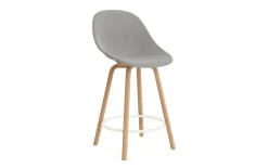 Normann Copenhagen - Mat Bar Chair 65 cm Full Upholstery Beech/Cream - Remix 133