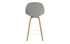 Normann Copenhagen - Mat Bar Chair 65 cm Full Upholstery Beech/Cream - Remix 133