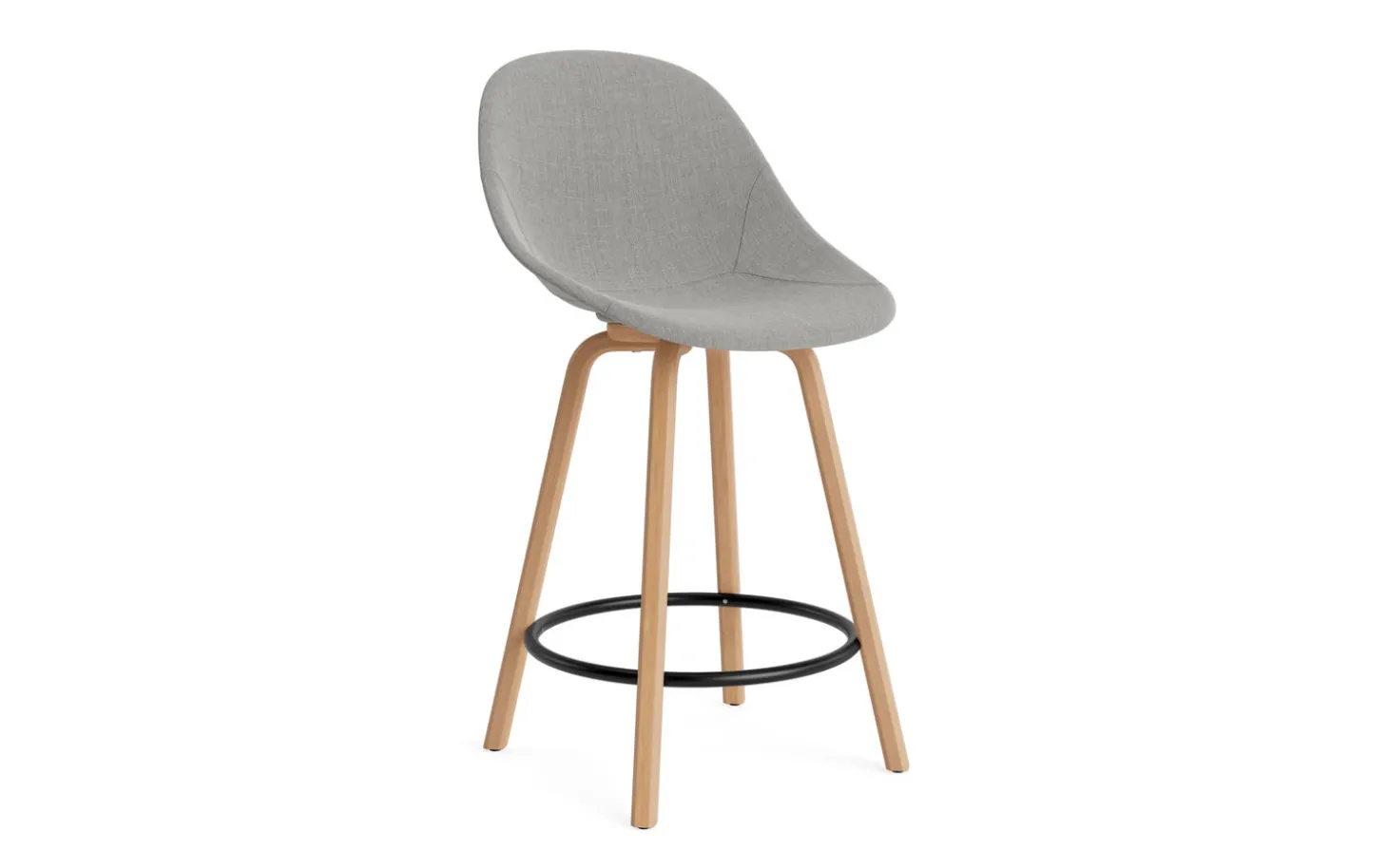 Normann Copenhagen - Mat Bar Chair 65 cm Full Upholstery Beech/Black - Remix 133