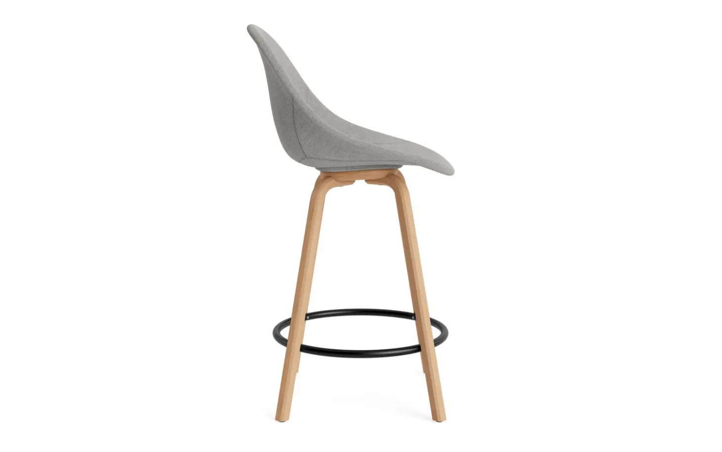 Normann Copenhagen - Mat Bar Chair 65 cm Full Upholstery Beech/Black - Remix 133