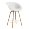 Normann Copenhagen - Mat Bar Armchair 65 cm Full Upholstery Beech/Cream - Hallingdal 110