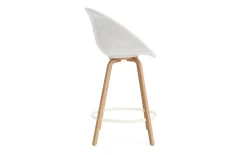 Normann Copenhagen - Mat Bar Armchair 65 cm Full Upholstery Beech/Cream - Hallingdal 110