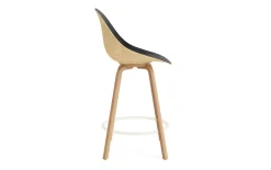 Normann Copenhagen - Mat Bar Chair 65 cm Front Upholstery Hemp Beech/Cream - Ultra 41599