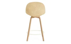 Normann Copenhagen - Mat Bar Chair 65 cm Front Upholstery Hemp Beech/Cream - Ultra 41599