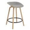 Normann Copenhagen - Mat Barstool 65 cm Front Upholstery Hemp Beech/Black - Remix 133