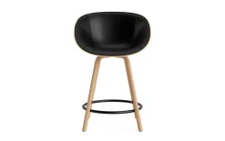 Normann Copenhagen - Mat Bar Armchair 65 cm Front Upholstery Hemp Beech/Black - Ultra 41599