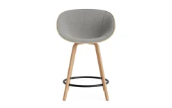 Normann Copenhagen - Mat Bar Armchair 65 cm Front Upholstery Hemp Beech/Black - Remix 133