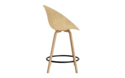 Normann Copenhagen - Mat Bar Armchair 65 cm Front Upholstery Hemp Beech/Black - Remix 133