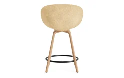 Normann Copenhagen - Mat Bar Armchair 65 cm Front Upholstery Hemp Beech/Black - Remix 133