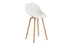 Normann Copenhagen - Mat Bar Chair 65 cm Full Upholstery Beech/Cream - Hallingdal 110