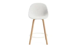 Normann Copenhagen - Mat Bar Chair 65 cm Full Upholstery Beech/Cream - Hallingdal 110