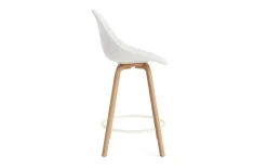 Normann Copenhagen - Mat Bar Chair 65 cm Full Upholstery Beech/Cream - Hallingdal 110