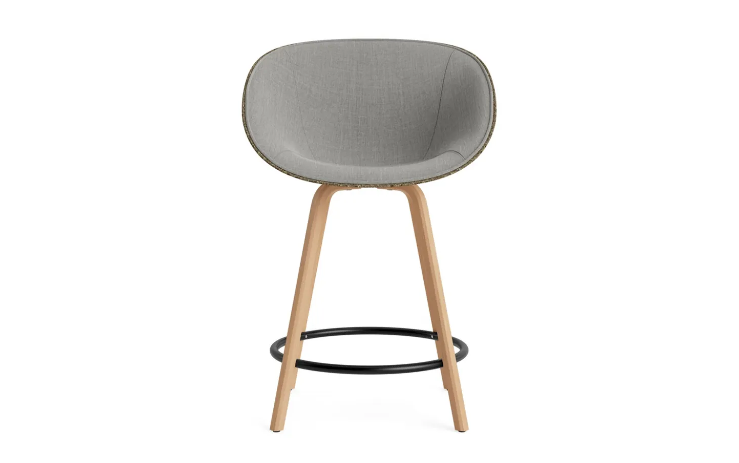 Normann Copenhagen - Mat Bar Armchair 65 cm Front Upholstery Seaweed Beech/Black - Remix 133