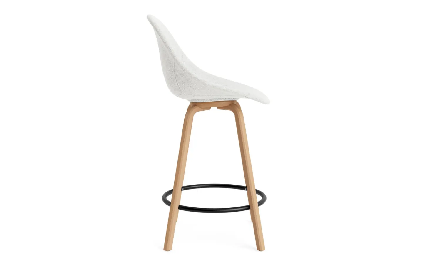 Normann Copenhagen - Mat Bar Chair 65 cm Full Upholstery Beech/Black - Hallingdal 110
