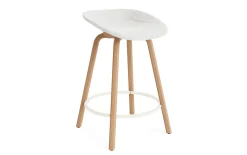 Normann Copenhagen - Mat Barstool 65 cm Full Upholstery Beech/Cream - Hallingdal 110