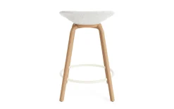 Normann Copenhagen - Mat Barstool 65 cm Full Upholstery Beech/Cream - Hallingdal 110
