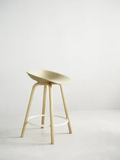 Normann Copenhagen - Mat Barstool 65 cm Beech/Cream