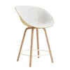 Normann Copenhagen - Mat Bar Armchair 65 cm Front Upholstery Hemp Beech/Cream - Hallingdal 110