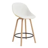 Normann Copenhagen - Mat Bar Chair 65 cm Front Upholstery Hemp Beech/Black - Hallingdal 110