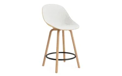 Normann Copenhagen - Mat Bar Chair 65 cm Front Upholstery Hemp Beech/Black - Hallingdal 110
