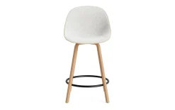 Normann Copenhagen - Mat Bar Chair 65 cm Front Upholstery Hemp Beech/Black - Hallingdal 110