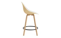 Normann Copenhagen - Mat Bar Chair 65 cm Front Upholstery Hemp Beech/Black - Hallingdal 110