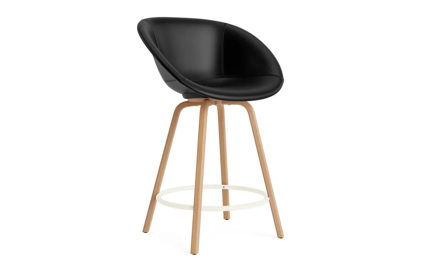 Normann Copenhagen - Mat Bar Armchair 65 cm Full Upholstery Beech/Cream - Ultra 41599