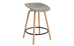 Normann Copenhagen - Mat Barstool 65 cm Full Upholstery Beech/Black - Remix 133