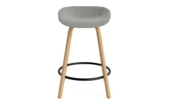 Normann Copenhagen - Mat Barstool 65 cm Full Upholstery Beech/Black - Remix 133