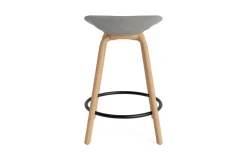 Normann Copenhagen - Mat Barstool 65 cm Full Upholstery Beech/Black - Remix 133