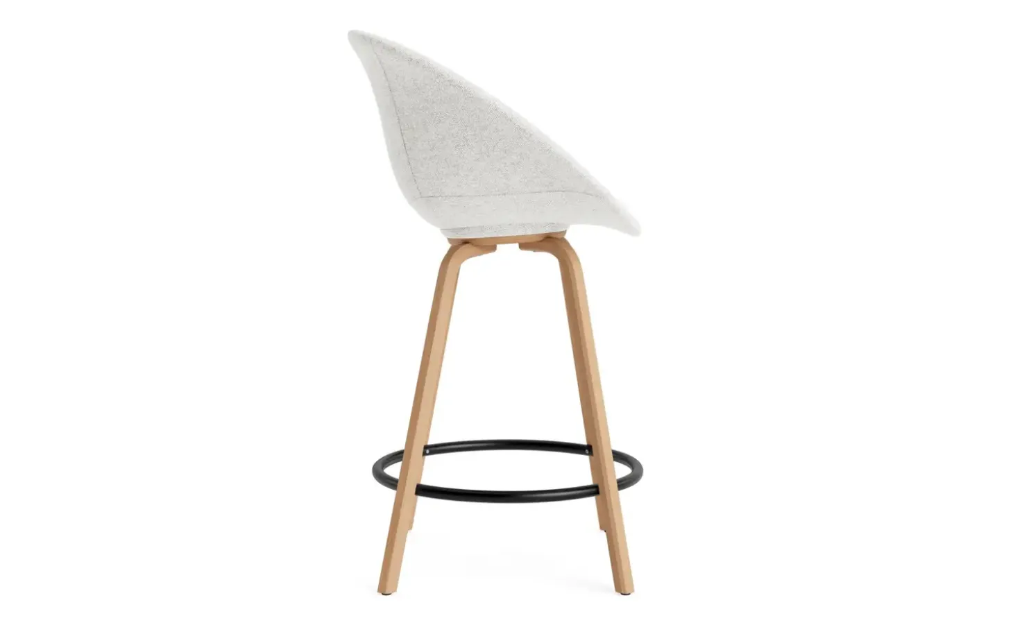 Normann Copenhagen - Mat Bar Armchair 65 cm Full Upholstery Beech/Black - Hallingdal 110