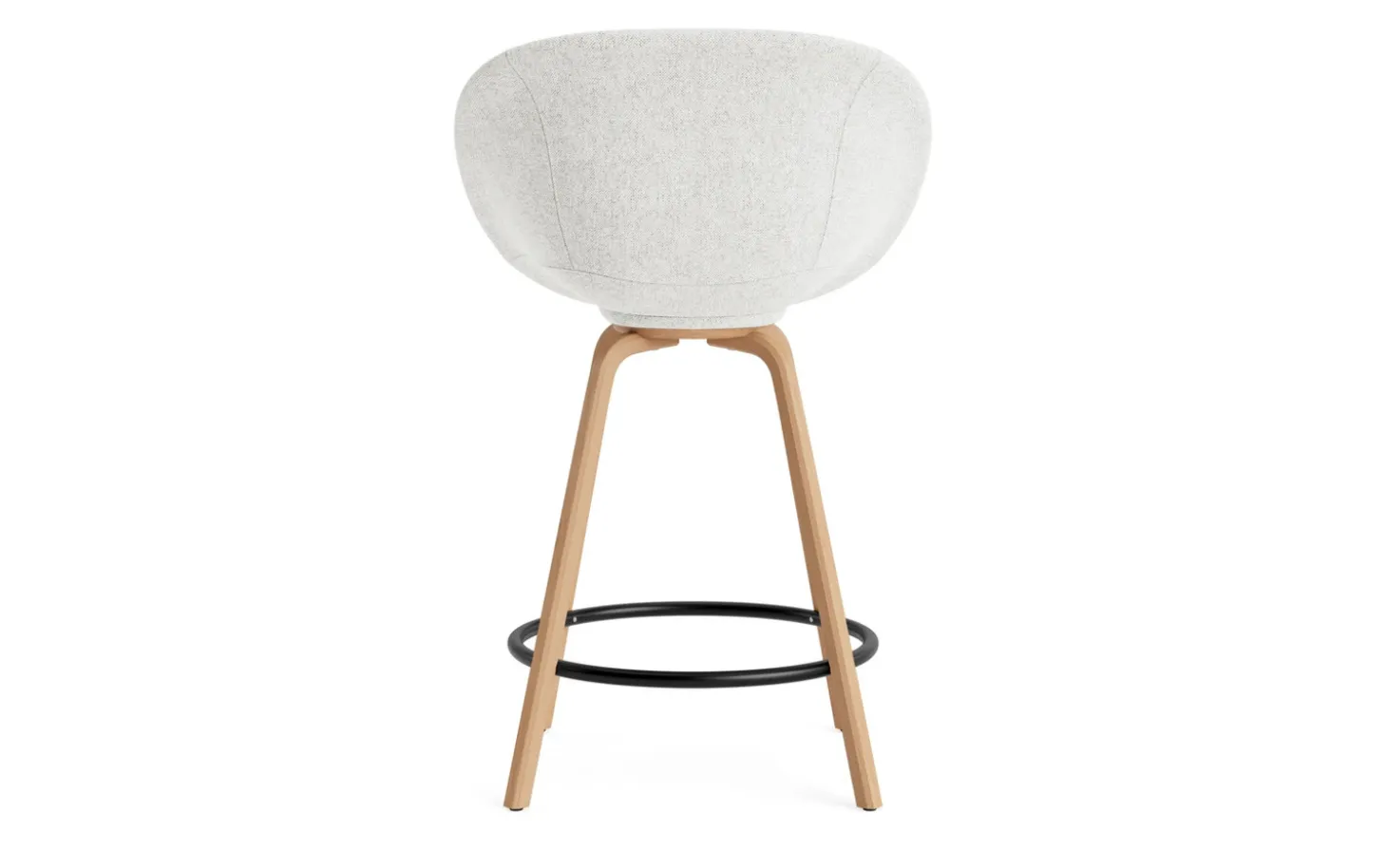 Normann Copenhagen - Mat Bar Armchair 65 cm Full Upholstery Beech/Black - Hallingdal 110