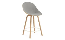Normann Copenhagen - Mat Bar Chair 65 cm Front Upholstery Hemp Beech/Cream - Remix 133