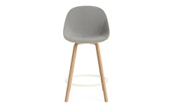 Normann Copenhagen - Mat Bar Chair 65 cm Front Upholstery Hemp Beech/Cream - Remix 133